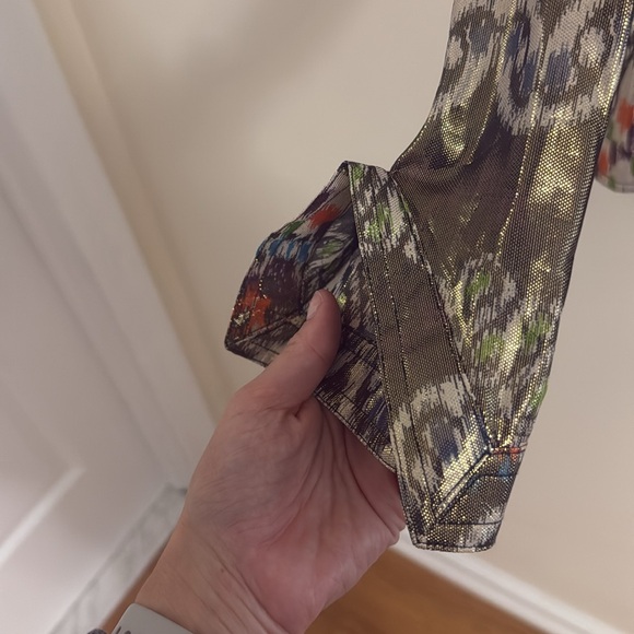 Tory Burch Stephanie Metallic Silk Tunic - Picture 4 of 6